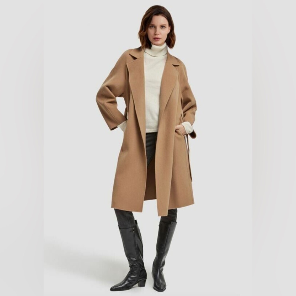 Gentle Herd Camel Wool Wrap Coat